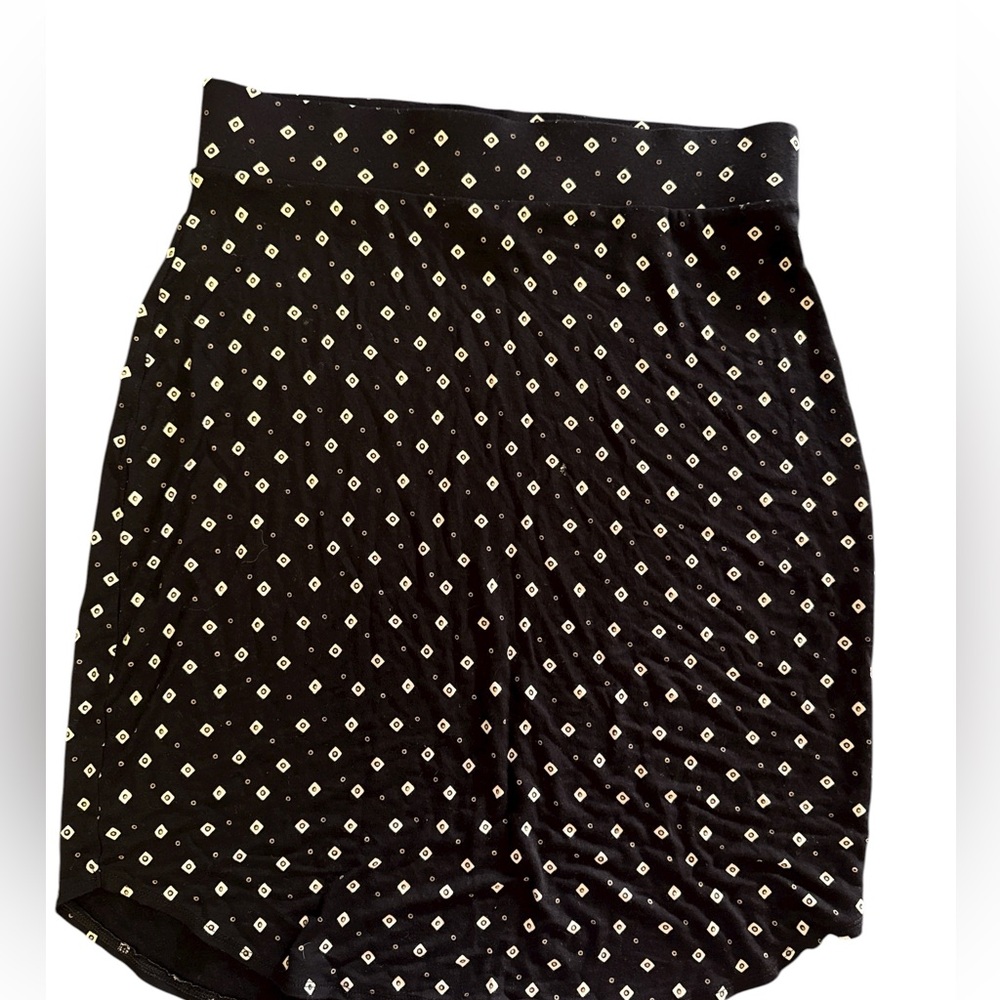 Croft & Barrow Black and‎ White Geometric Skirt